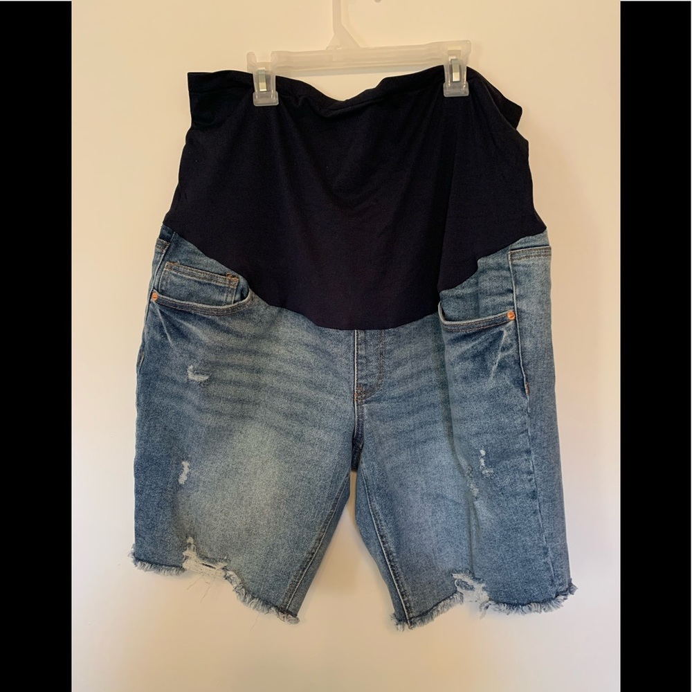 Maternity jean shorts